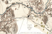 Antigua mapa - Guerras Napoleónicas - Guerra de la Independencia Española - Batalla de Vitoria (1813)