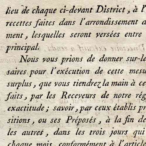 Historical Document - French Revolution - 1796 - Directoire - French ...