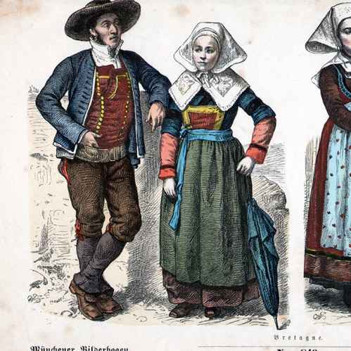 Antique Prints | French Costume - Breton Costume - French Fashion ...