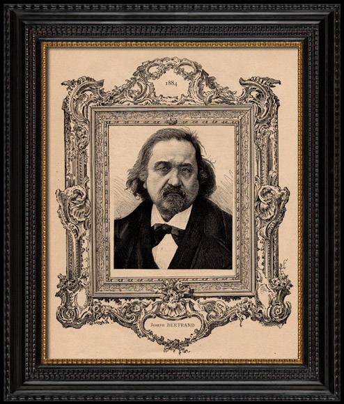 Antique Prints | Portrait - French Academy - Joseph Louis François Bertrand - Mathematician ...